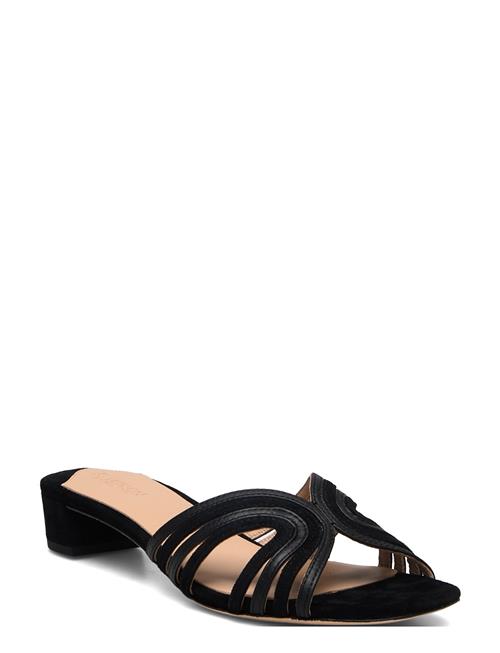 Fay Suede & Leather Multistrap Sandal Lauren Ralph Lauren Black