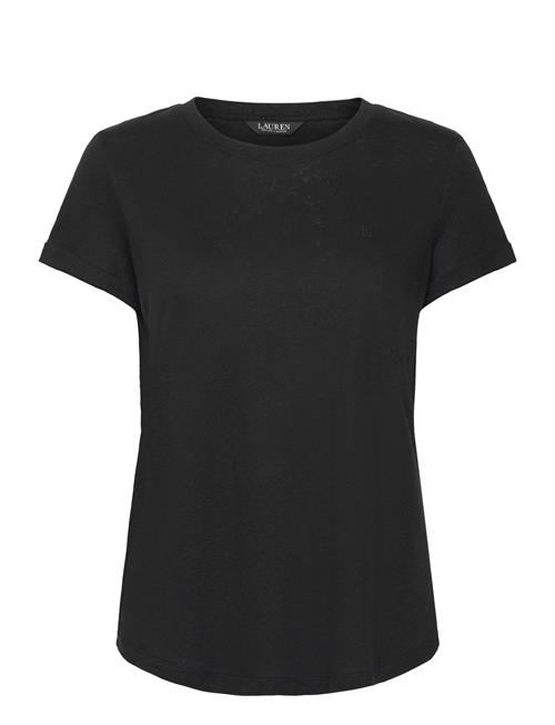 Linen-Blend Jersey Short-Sleeve Tee Lauren Ralph Lauren Black