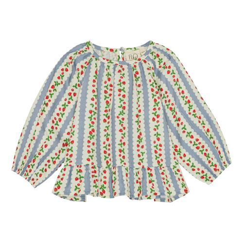 Flöss Ella Bluse Ella Aop  Ella Aop-98 cm  Blå  98 cm  kvinde