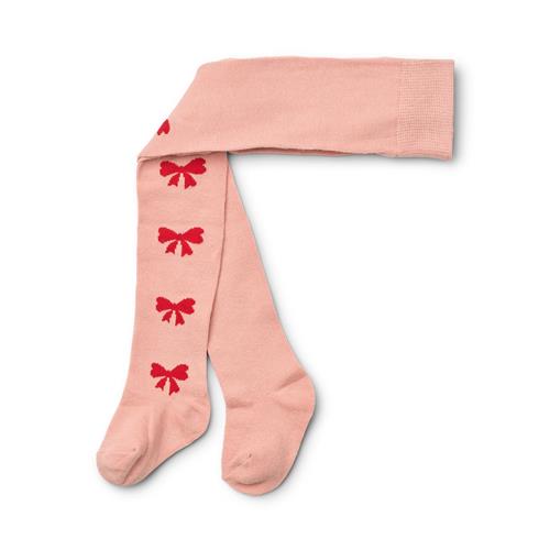 Flöss Vera Strømpe Warm Pink Bow  Warm Pink Bow-80/86 cm  Lyserød  80/86 cm  kvinde