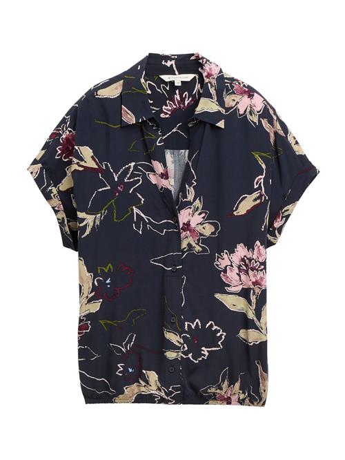 TOM TAILOR Bluse  creme / mørkeblå / bær / lyserød