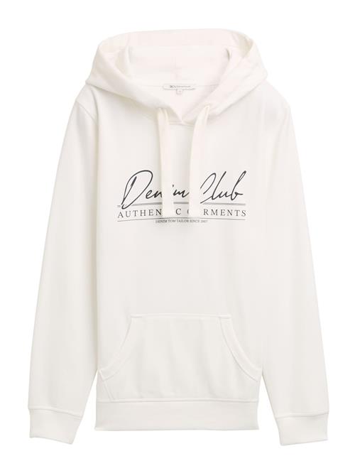 TOM TAILOR DENIM Sweatshirt  sort / offwhite