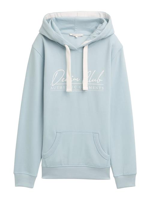 TOM TAILOR DENIM Sweatshirt  lyseblå / hvid
