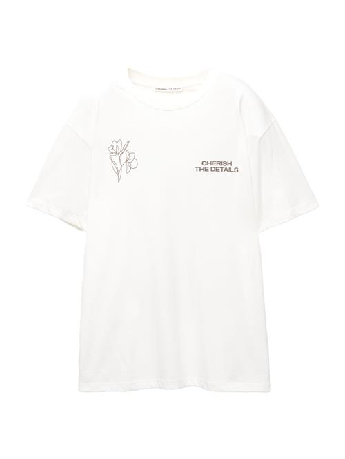 Pull&Bear Shirts  mudderfarvet / hvid