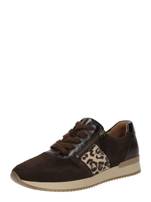 GABOR Sneaker low  creme / brun / sort