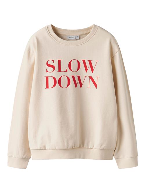 NAME IT Sweatshirt 'NKFNoriana'  rød / offwhite
