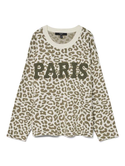 Vero Moda Curve Pullover 'VMTres'  khaki / uldhvid