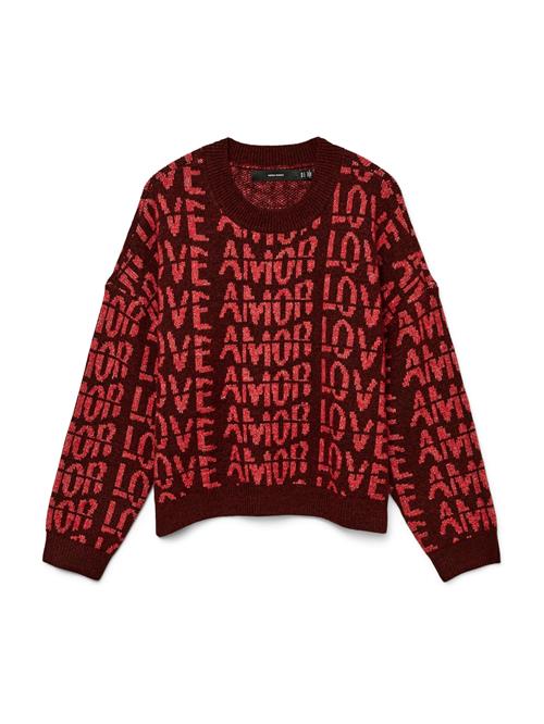 VERO MODA Pullover 'VMLove'  rød / bordeaux