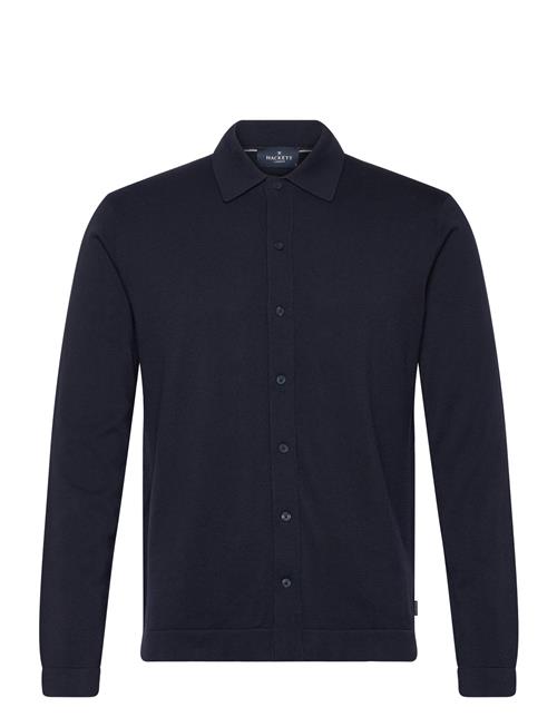 Ess Cot Silk Overshirt Hackett London Navy