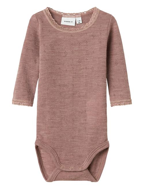 Nbfwang Wool Needle Ls Body Solid Noos Name It Pink