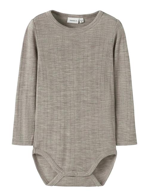 Nmmwang Wool Needle Ls Body Solid Name It Grey