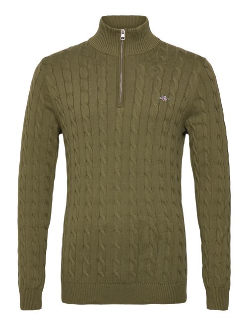 Cotton Cable Half Zip GANT Green