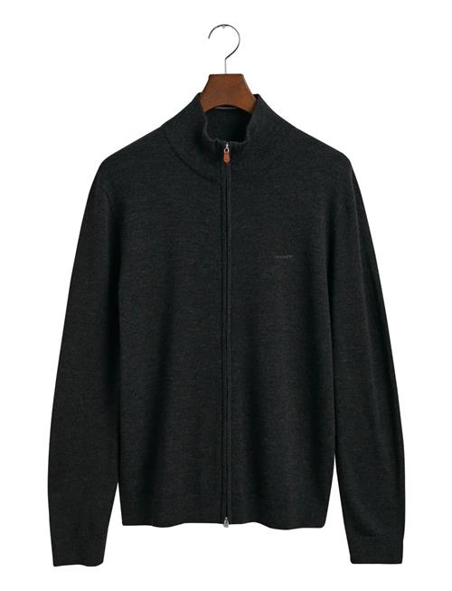 Extrafine Merino Wool Zip Cardigan GANT Black