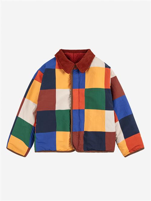 Bobo Choses Multicolor Tiles Vendbar Jakke I Fåreskind Multicolor  Multicolor 4-5 Years  Brun  4-5 år  mand