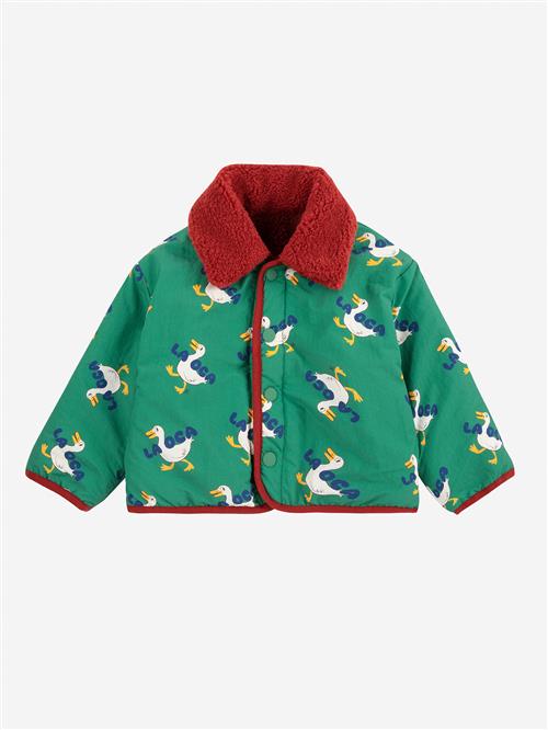 Bobo Choses La Oca All Over Vendbar Jakke I Fåreskind Green  Green 12 Months  Grøn  12 måneder  Unisex