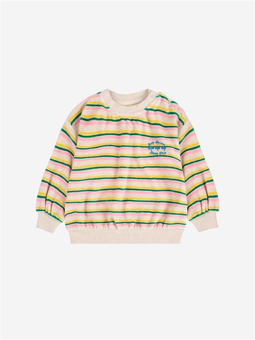 Bobo Choses Have Fun Stribet Sweatshirt Multicolor  Multicolor 18 Months  Creme  18 måneder  Unisex