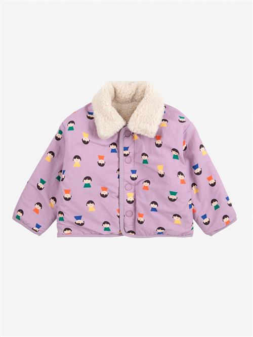 Bobo Choses Game Pawns All Over Vendbar Jakke I Fåreskind Lavender  Lavender 12 Months  Lilla  12 måneder  Unisex