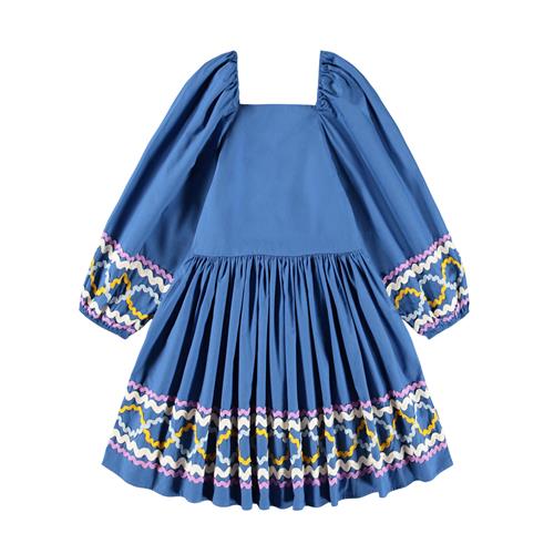 Molo Ciris Kjole Med Lange Ærmer Mystic Blue  Mystic Blue 110/116 cm  Blå  110/116 cm  kvinde