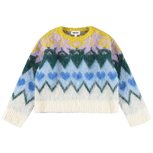 Molo Glenda Strikket Sweater Grande Nordic  Grande Nordic 134/140 cm  Blå  134/140 cm  kvinde