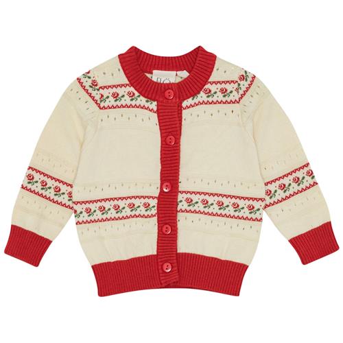 Flöss Lucca Cardigan Soft White  Soft White-128 cm  Hvid  128 cm  kvinde