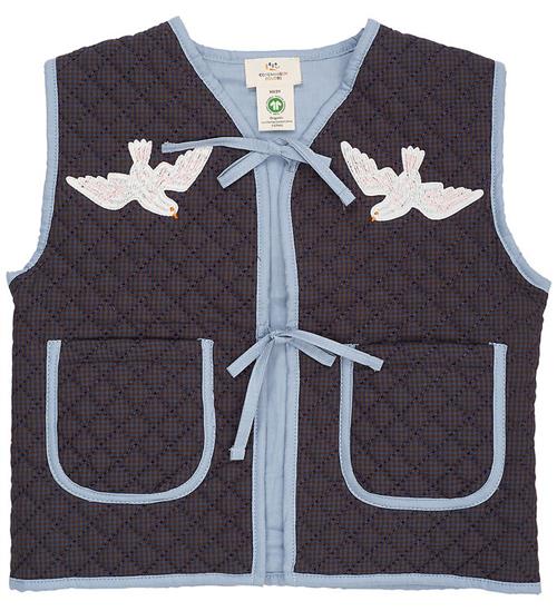 Copenhagen Colors Vest - Quiltet - Brun/Blå Tern
