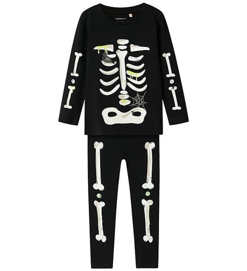 Name It Nattøj - 2-delt - Glow In The Dark - NmnOwen - Black/Le