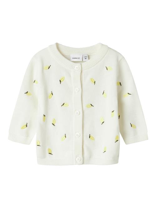 NAME IT Cardigan 'NBFDetrille'  citron / oliven / hvid