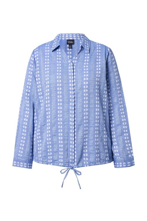 Ulla Popken Bluse  azur / grå / hvid