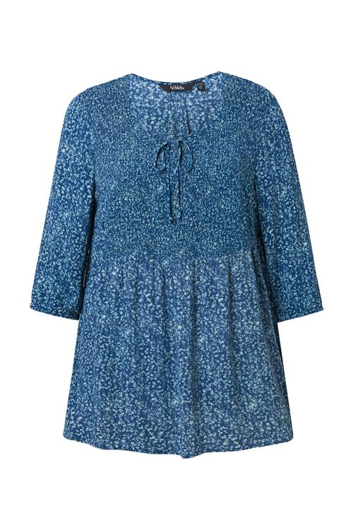 Ulla Popken Bluse  lyseblå / mørkeblå