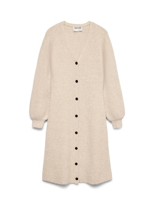 VERO MODA Strikkjole 'VMAWEVE'  lysebeige