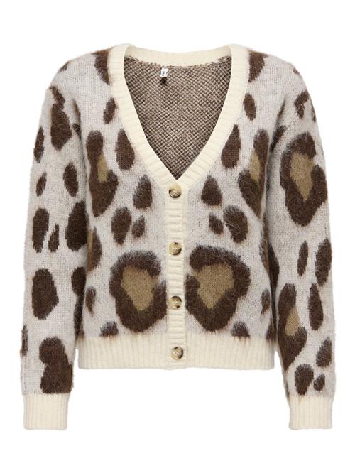 ONLY Cardigan 'ONLEdelie'  creme / camel / mørkebrun