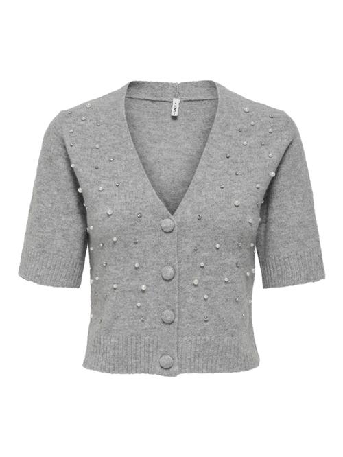 ONLY Cardigan 'ONLRene'  grå-meleret / perlehvid