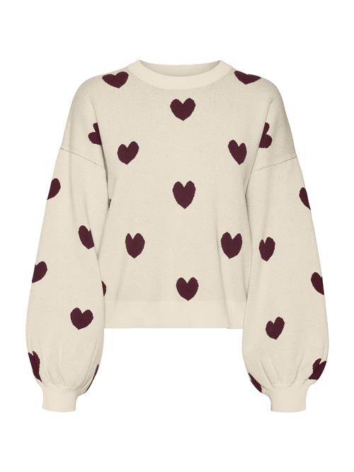VERO MODA Pullover 'VMSOMEONE'  beige / sort