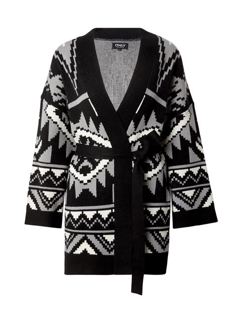 ONLY Cardigan 'ONLFRIDA'  grå / sort / hvid