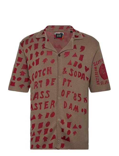 Jacquard Knitted Shirt Scotch & Soda Brown