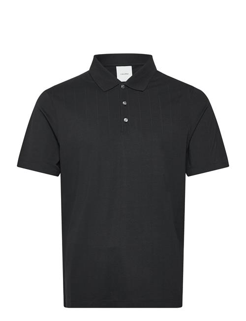 Ss Stripe Strech Jacquard Polo Calvin Klein Black