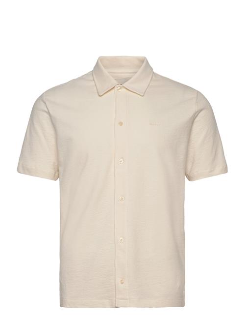 Textured Ss Shirt GANT Beige