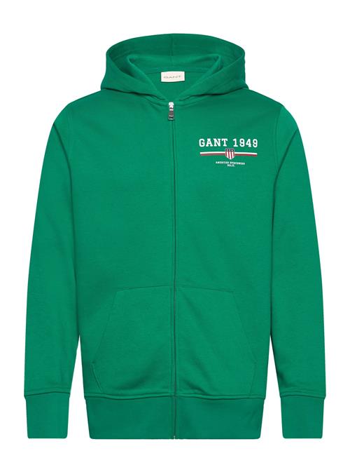 Graphic Full Zip Hoodie GANT Patterned