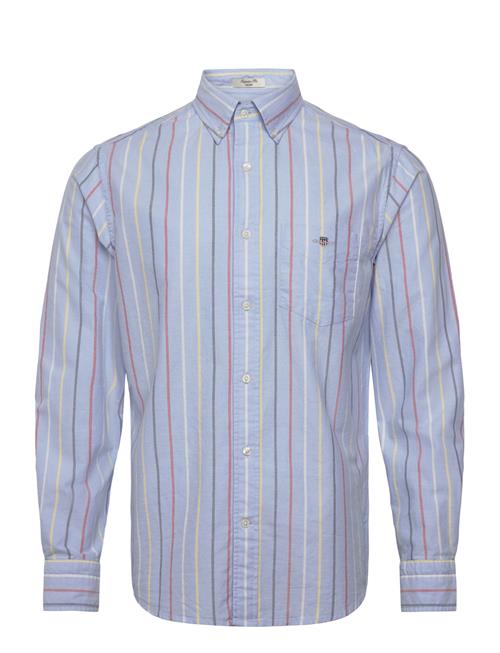 Se Reg Classic Oxford Multi Str Shirt GANT Blue ved Booztlet
