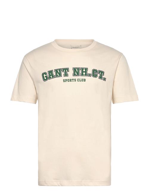Graphic Ss T-Shirt GANT Cream