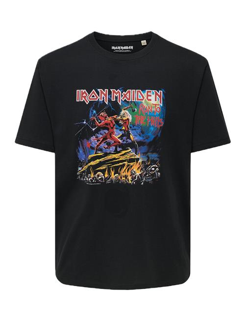 Onsiron Maiden Life Rlx Ss Lic Tee ONLY & SONS Black