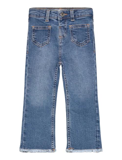 Frayed Low-Rise Skinny Jeans Mango Blue
