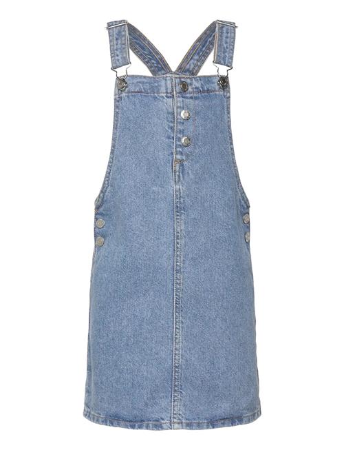 Short Denim Pinafore Mango Blue