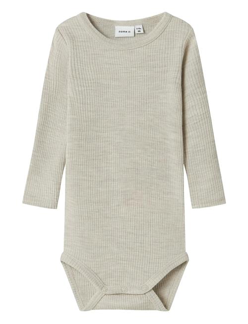 Nbnwax Wool Rib Ls Body Noos Name It Cream