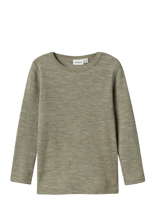 Nmnwax Wool Rib Ls Top Noos Name It Green