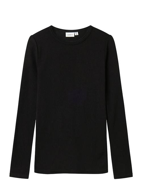 Nknwax Wool Rib Ls Top Name It Black