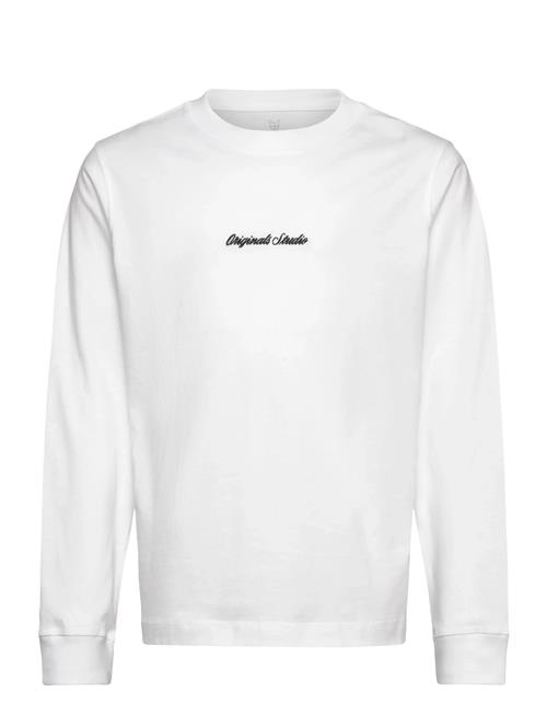 Jack & Jones Jornorrebro Emb Tee Ls Crew Neck Jnr Jack & J S White