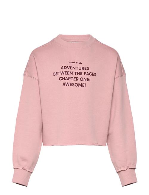 Printed Message Sweatshirt Mango Pink