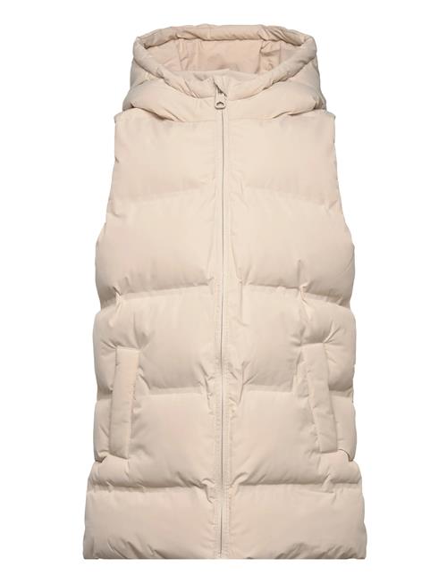 Quilted Gilet With Hood Mango Cream