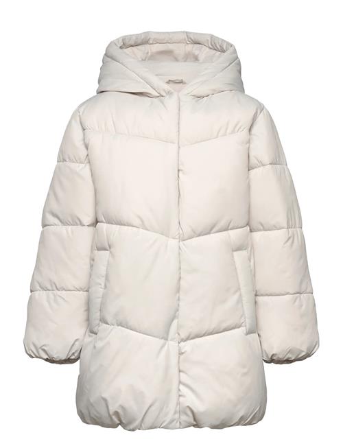 Hood Puffer Coat Mango Cream